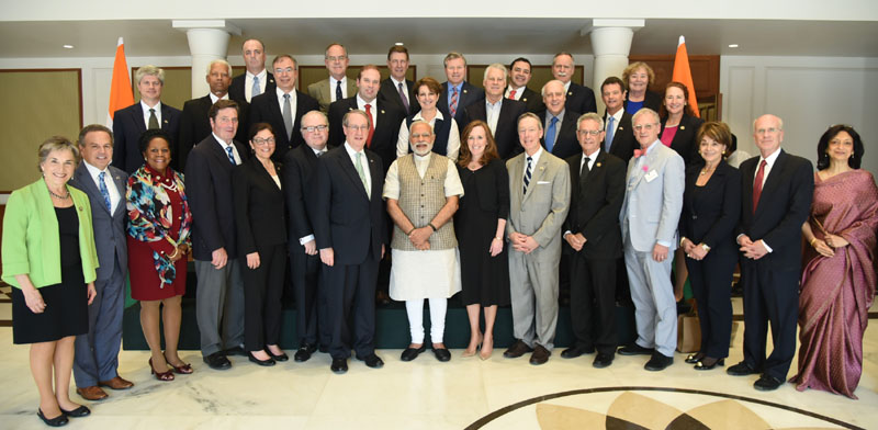 The US Congressional Delegation calls on the Prime Minister, Mr Narendra Modi, in New Delhi on February 21, 2017.(PIB Photo)