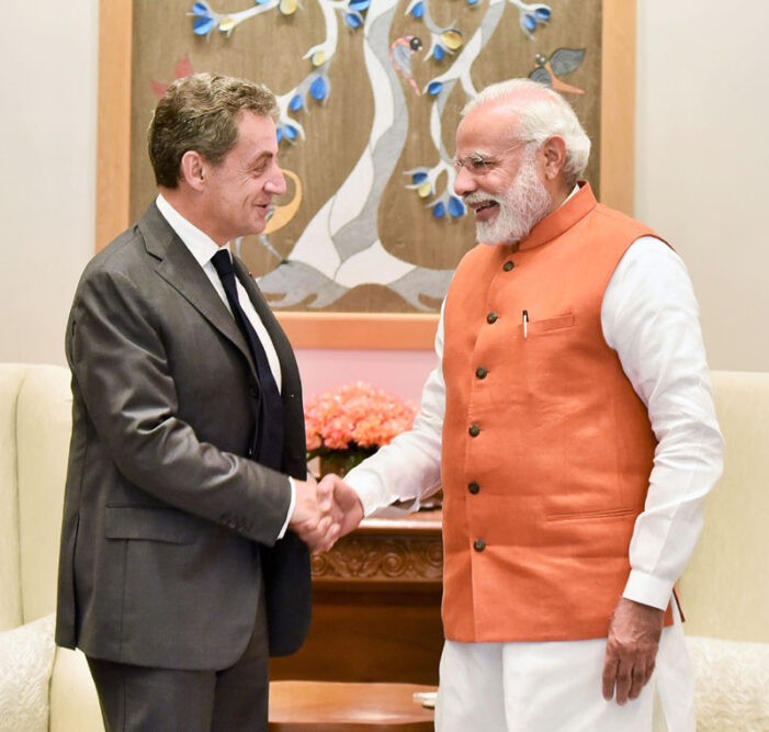 French Former President Sarkozy Meets Modi