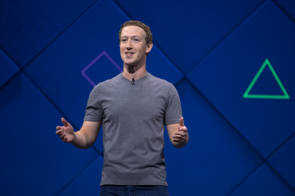 Mark Zuckerberg gives a keynote address the F8 developer conference.(Courtesy: Facebook)