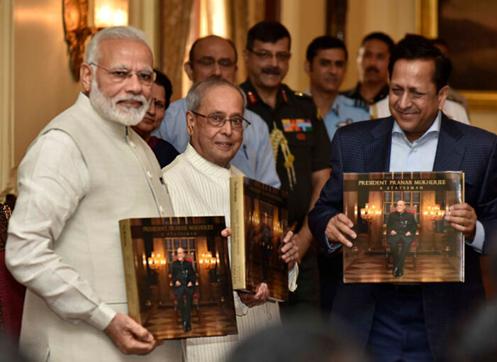 Modi Releases Photo Book on President Pranab Mukherjee