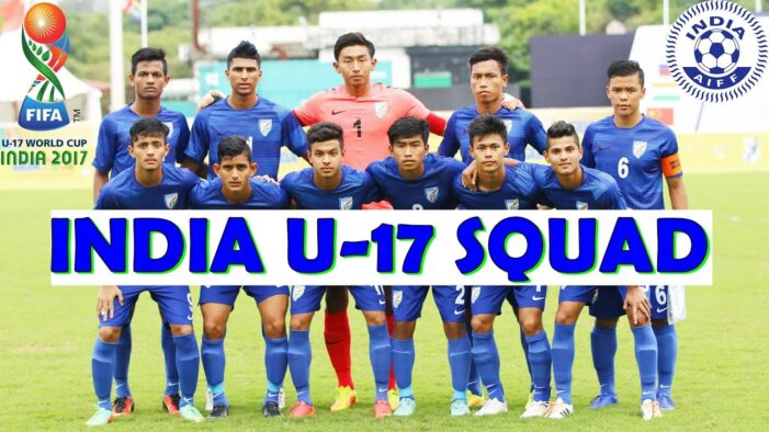 Sports Minister Vijay Goel interacts with Indian Football Team for FIFA U-17 World Cup