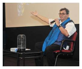 Showman Subhash Ghai in conversation with film enthusiasts during the masterclass at IFFI Goa 2017 Showman Subhash Ghai in conversation with film enthusiasts during the masterclass at IFFI Goa 2017