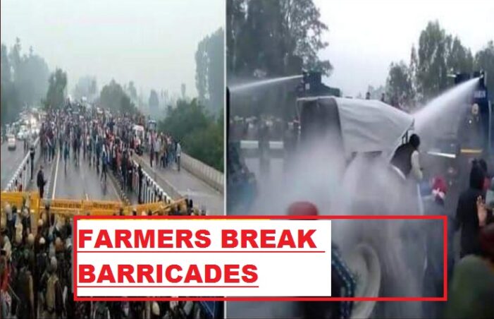 Police use tear gas, water canons, drones to stop farmer at Delhi-Haryana border Police use tear gas, water canons, drones to stop farmer at Delhi-Haryana border