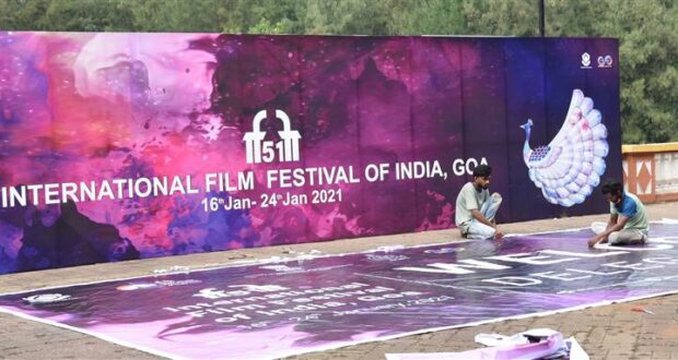 Goa prepares to welcome the 51st International Film Festival of India (IFFI-2021), in Panaji, Goa on January 15, 2021