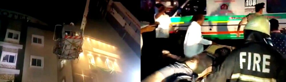 Fire in Hyderabad e-bike showroom