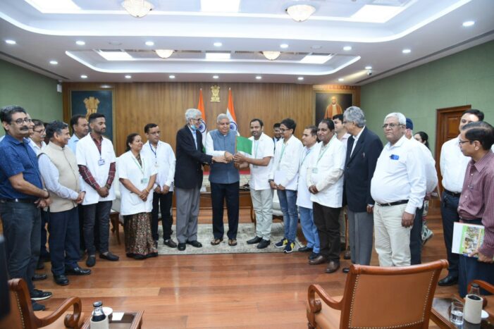 Vice President flags off Jaipur Foot team to Syria to provide artificial limbs to amputees