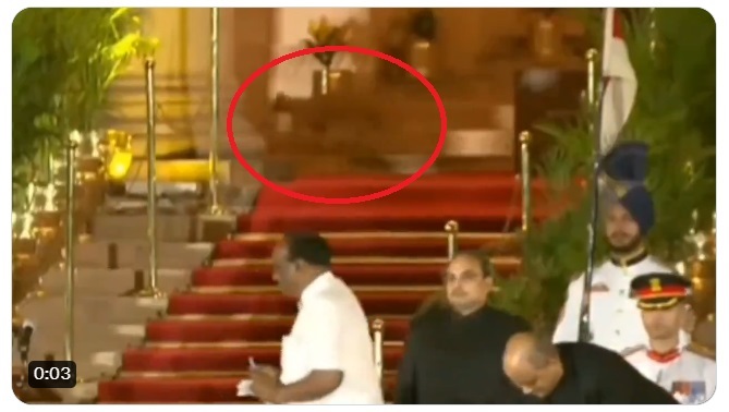 ‘Big cat’ seen in background as ministers being sworn-in at Rashtrapati Bhavan? Mystery resolved