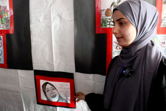 Absent faces, destroyed homes – young students paint the pain of Gaza