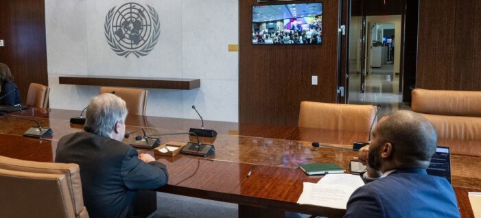 In hard-hitting human rights address, Guterres calls for urgent action on Gaza, authoritarianism and climate justice