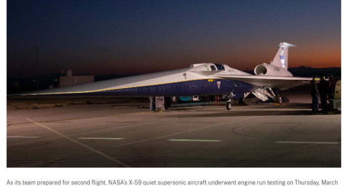 NASA to Brief Media on X-59 Supersonic Aircraft Flight Tests After 2nd California Mission