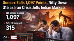 Sensex Falls 1,097 Points, Nifty Down 315 as Iran Crisis Rattles Markets, Oil Above $100 per Barrel