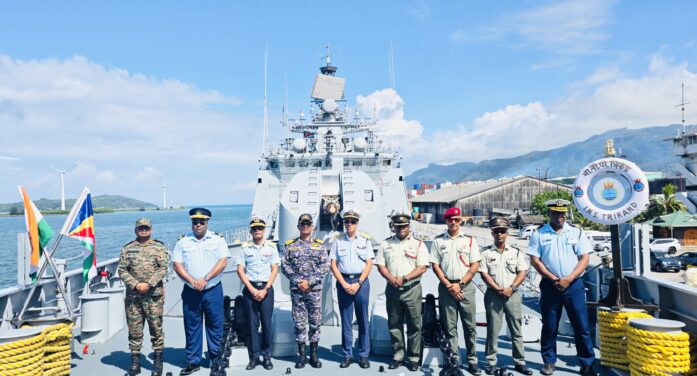 INS Trikand Concludes Seychelles Port Call, Participates in First Tri-Services Exercise Lamitiye