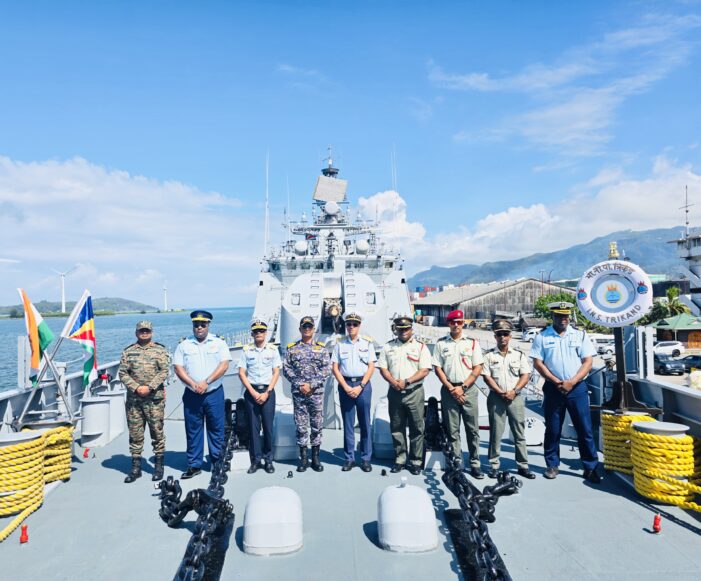 INS Trikand Concludes Seychelles Port Call, Participates in First Tri-Services Exercise Lamitiye