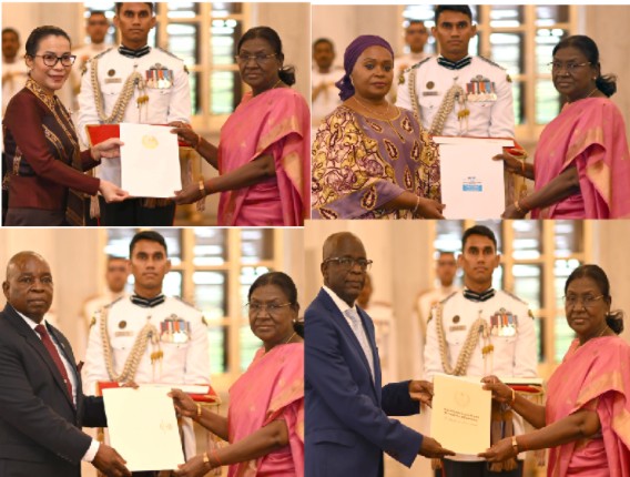 Envoys Of Four Nations Present Credentials To President Of India [Photos]