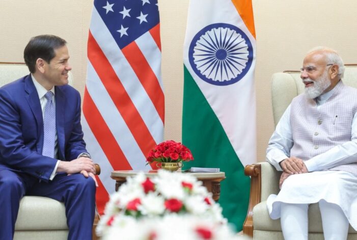 U.S. Secretary of State Marco Rubio calls on Prime Minister Narendra Modi