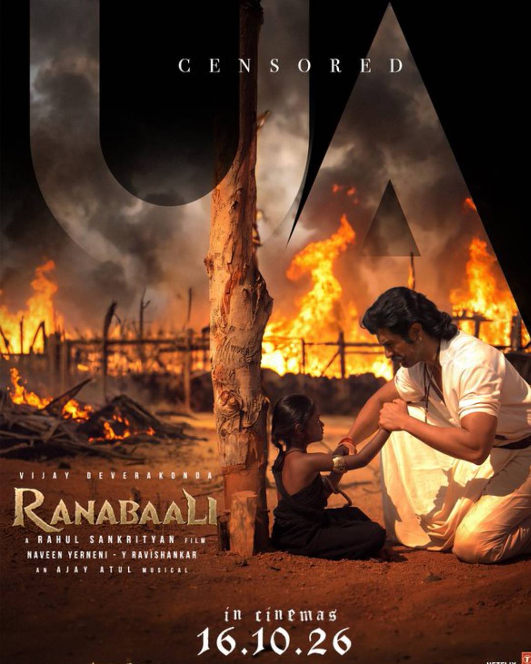 Vijay Deverakonda, Rashmika Mandanna-starrer 'Ranabaali' cleared for release with U/A certificate (Photo: Mythri Movie Makers/X)
